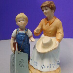 VTG 1985 Homco Home Interiors Denim Days Danny's Mom Bisque Figurine w/Tag 1511